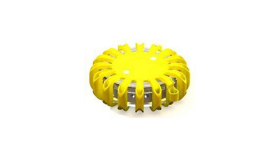 Powerflare PowerFlare PF-200R Rechargeable Safety LED Light Kit, Pack of 6, Yellow Shell, Red/Blue LED, HD Magnetic Base w/ CR123 Battery PF6P-210RM-RB-Y