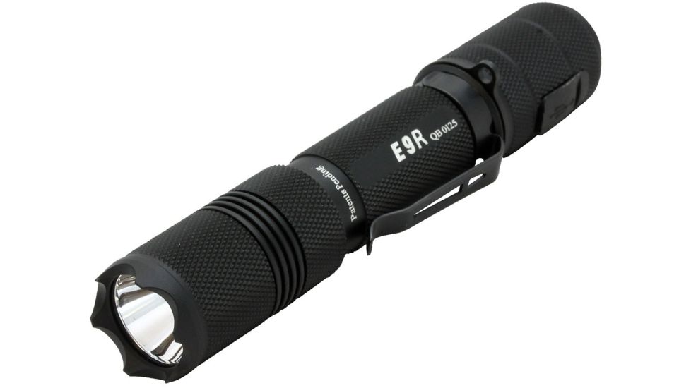 PowerTac E9R Rechargeable CREE XM-L2 U3 LED Flashlight, 1020 Lumens, 1 x 18650 Included, Black POWERTAC-E9R