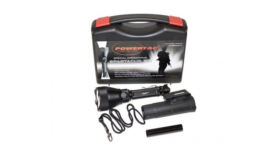 Powertac Spartacus XLT LED Flashlight,800 Lumens - Uses 3 x CR123A SPARTACUS-XLT