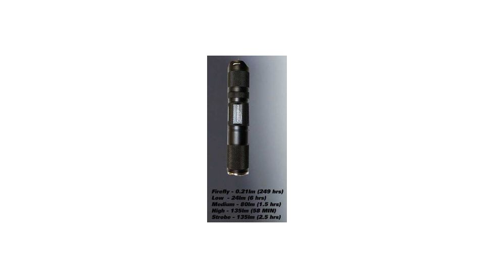PowerTac T1A LED Flashlight 135 Lumens CREE XM-L, 1 x AA, Black POWERTAC-T1A