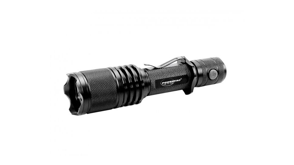 Powertac Warrior Gen 3 Flashlight, 1050 Lumens, with CREE XM-L2 U2 LED, Black POWERTAC-WARRIOR-G3