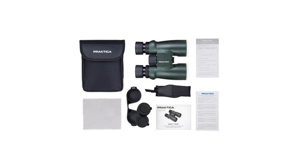 Praktica Explorer 8x42 Binoculars, Green PRA125