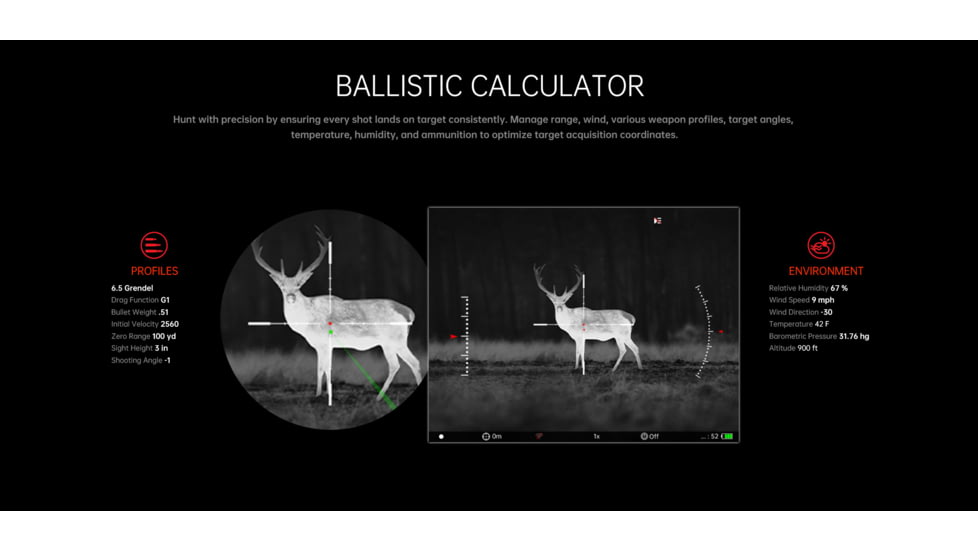 Predator Thermal Optics Sniper LRF 4-24x50mm Imaging Rifle Scope
