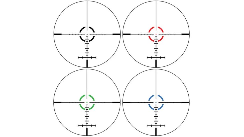 Presma 1-6x28 RXR6 Professional Series Precision Scope, Etched RXR6 Reticle, Tri Illumination, Fully Multi-Coated Lenses, 35mm Tube, CR2032, Black, RXR6 1-6X28