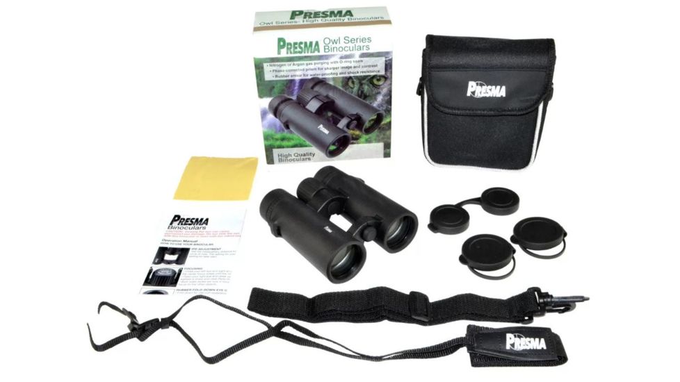 Presma Owl Series High Quality Binoculars, 8X42, Black, PROW051