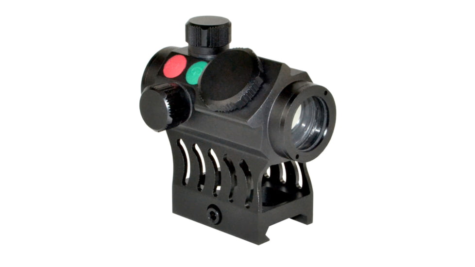 Presma Red Hawk Series Compact Reflex Red/Green Dot Scope w/ Integrated 1in High Profile Picatinny Mount, Black, PRRH021