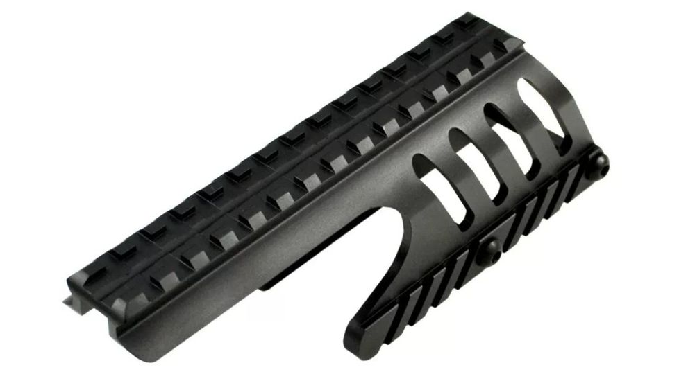 Sniper Tactical Saddle Scope Sight Weaver/Picatinny Rail Mount For Remington 870 Compatible, Black, MRM87