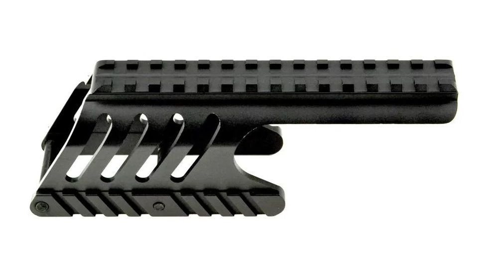 Sniper Tactical Saddle Scope Sight Weaver/Picatinny Rail Mount For Remington 870 Compatible, Black, MRM87