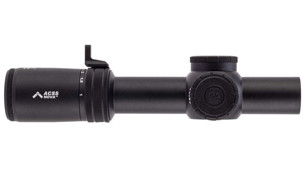 Primary Arms Compact PLX 1-8x24mm 30mm Tube Rifle Scope, First Focal Plane, Illuminated ACSS Nova Reticle, Black, 610202