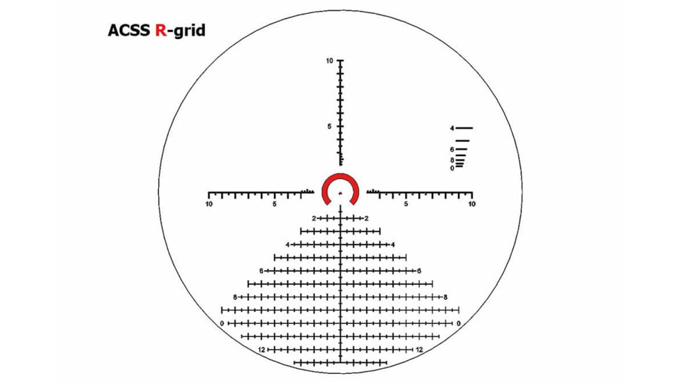 Primary Arms SLx 4-14X44mm FFP ACSS Rifle Scope - ACSS R-Grid Reticle, Black PA4-14XFFP-R-GRID