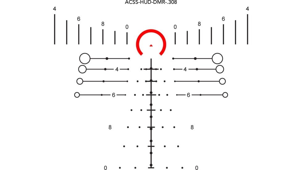 Primary Arms SLx Series Rifle Scope, 4-16x44mm, First Focal Plane, ACSS HUD DMR 308 Illuminated Reticle, Black, 610110