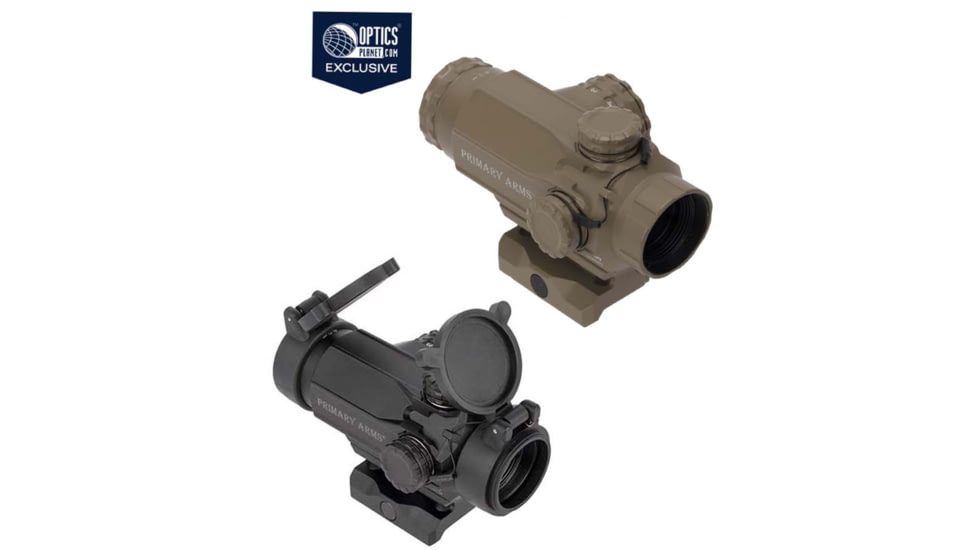 Primary Arms SLx Compact 1x20 Prism Scope Red Dot Sight, Black, FDE