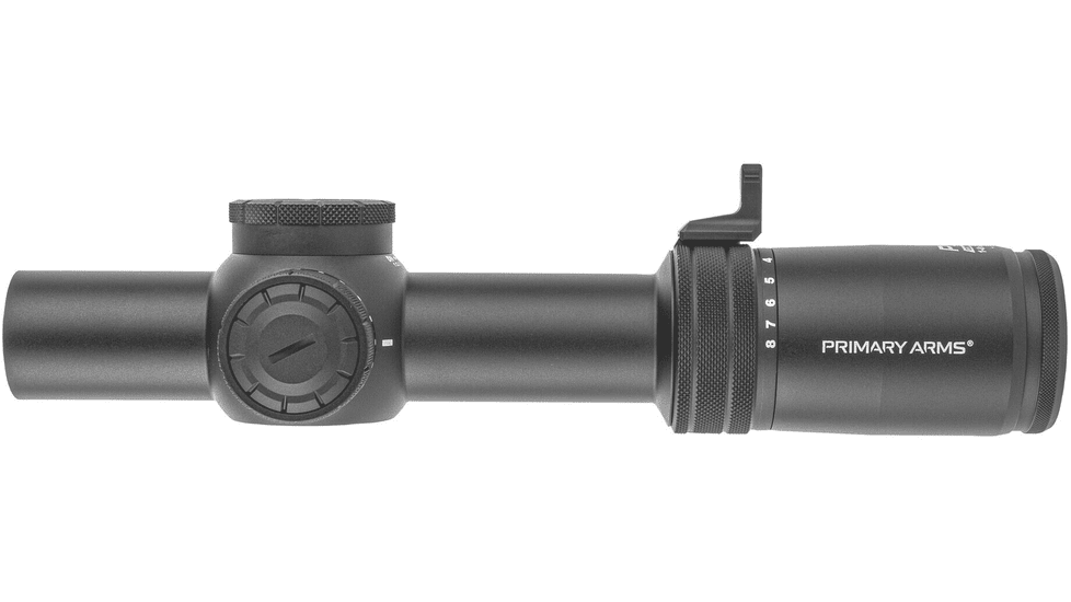 Primary Arms Compact PLx Rifle Scope, 1-8x24mm, 30 mm Tube, First Focal Plane, ACSS Raptor M8 Yard Reticle, Black, 610150