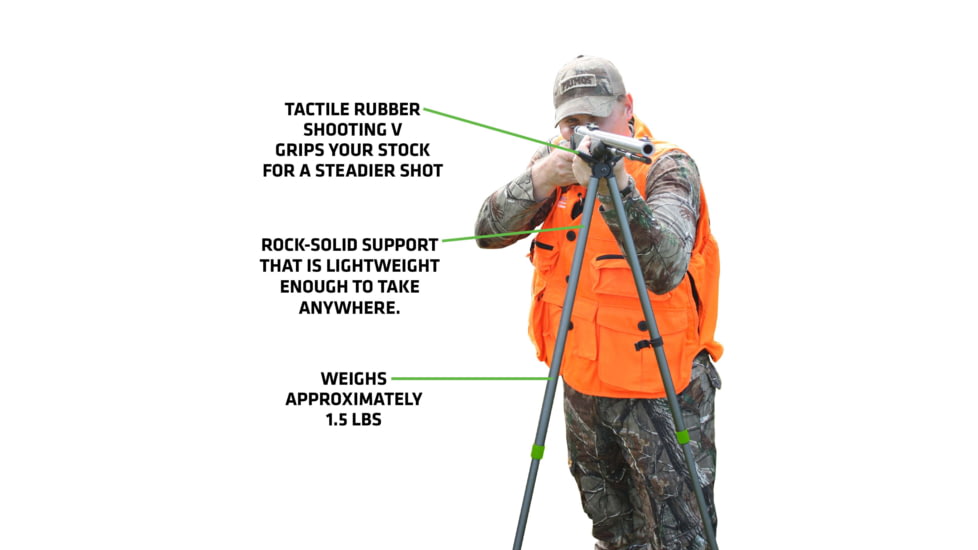 Primos Hunting Pole Cat Tall Bipod Shooting Stick, Clam, 65483