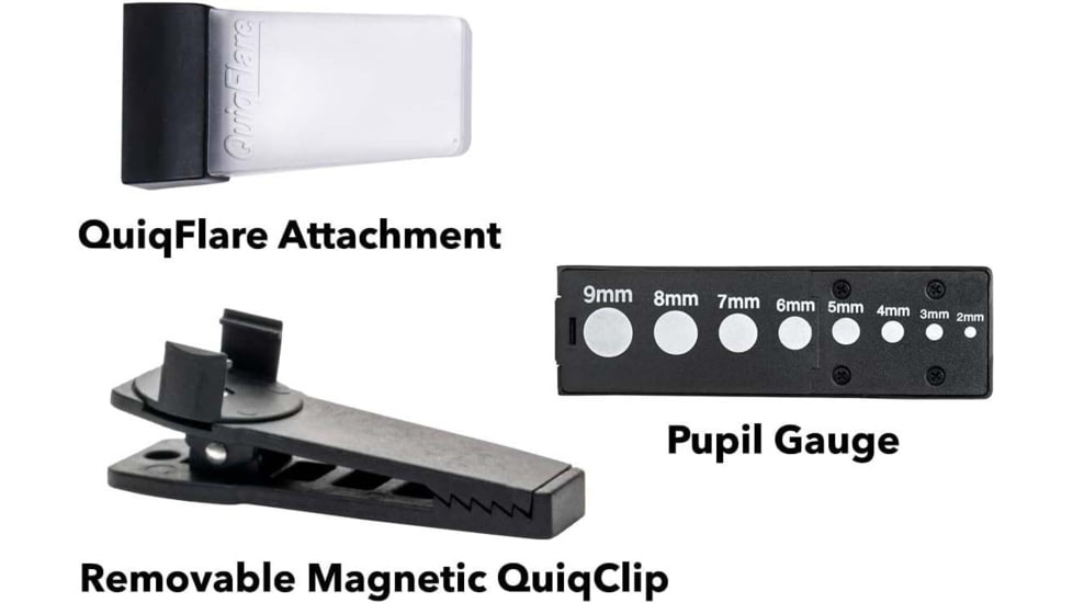Quiqlite Pro Hands Free Pocket Concealable Flashlight 10 - 20 Lumens, Blue/white - Q-PROBW