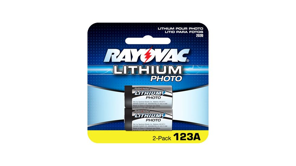 Rayovac RL123A-2 CR 123 3 Volt Lithium Batteries 2 Pack RL123A2