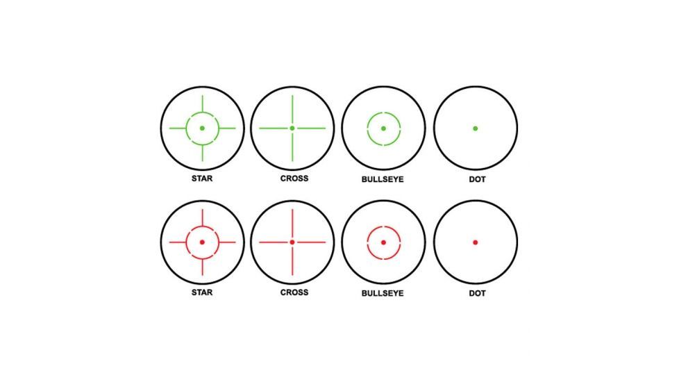 EDEMO Barska AR-X 1x35mm Multi Reticle Red/Green Dot Scope, Black Matte, AC12176, EDEMO2