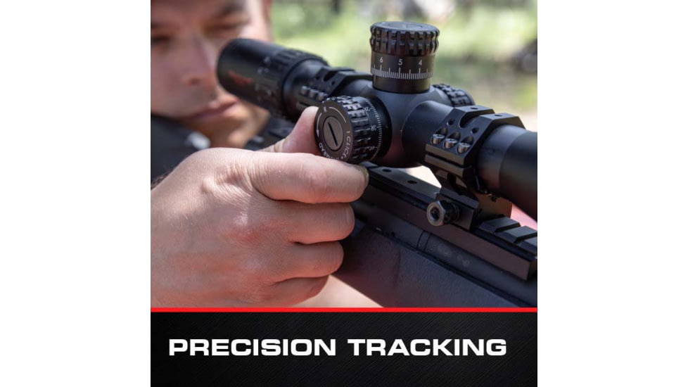 Red-Line Optics F4U Corsair II 5-30x56mm Rifle Scope, 34mm Tube, First Focal Plane, Zero Stop, Illuminated Tactical/Hunting Reticle, Black/Red, O2-Z846-JLNG