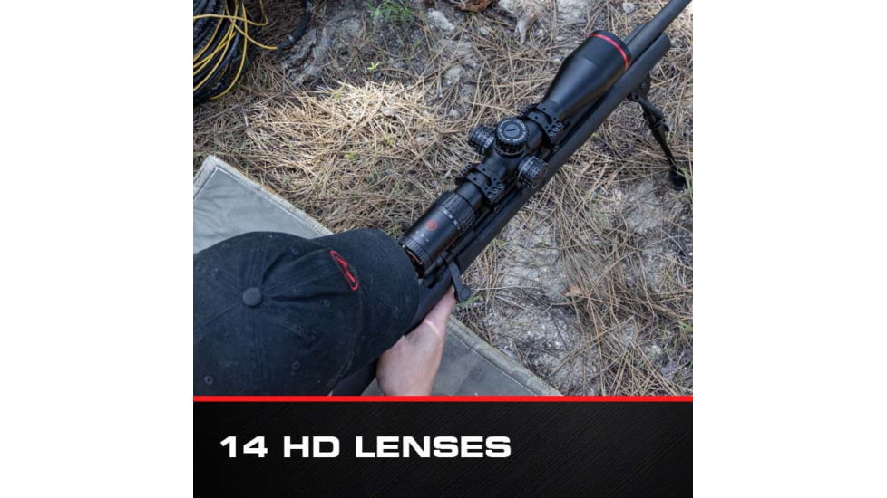 Red-Line Optics F4U Corsair II 5-30x56mm Rifle Scope, 34mm Tube, First Focal Plane, Zero Stop, Illuminated Tactical/Hunting Reticle, Black/Red, O2-Z846-JLNG