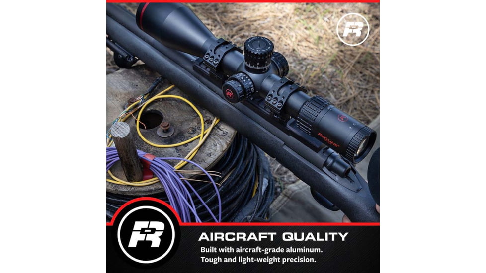 Red-Line Optics F4U Corsair II 5-30x56mm Rifle Scope, 34mm Tube, First Focal Plane, Zero Stop, Illuminated Tactical/Hunting Reticle, Black/Red, O2-Z846-JLNG