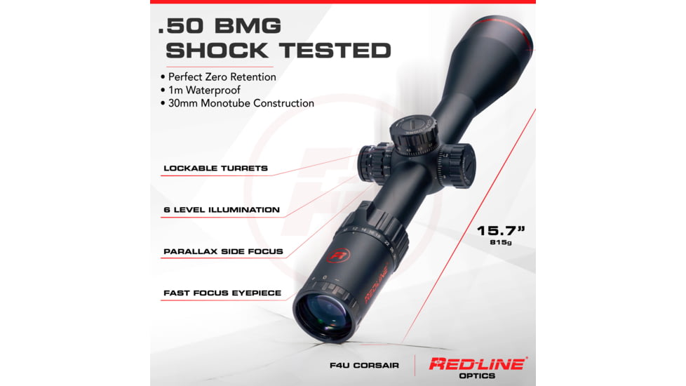 Red-Line Optics F4U Corsair Rifle Scope, 5-30x56mm, Hard Anodized, Matte Black, RL-0001-F4UC