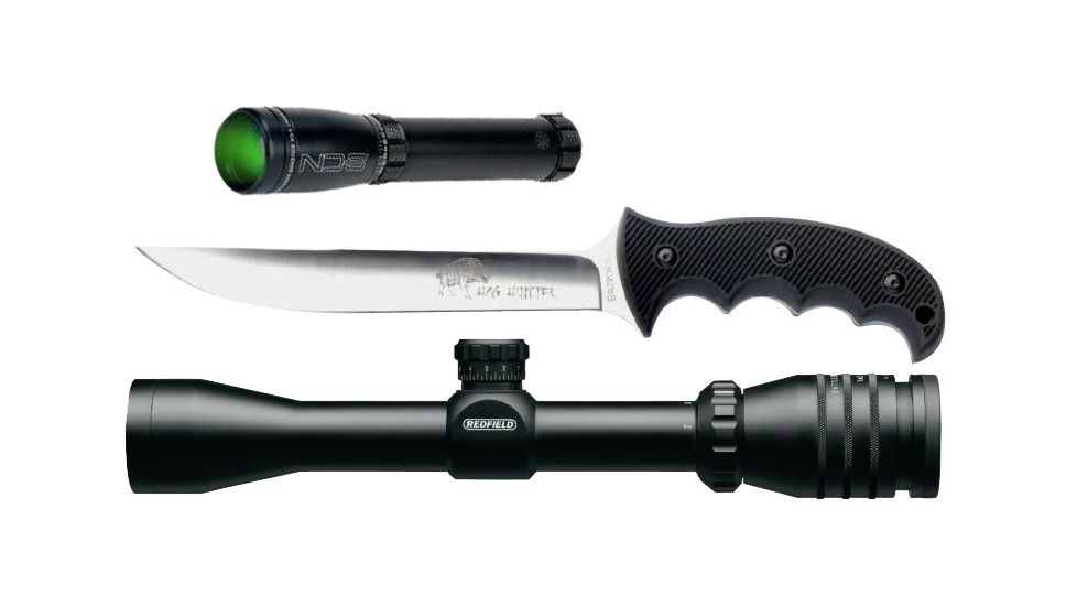 Redfield Battlezone TAC.22 2-7x34mm Rifle Scope, Matte TAC-MOA 118450 w/ Laser Genetics ND3 Subzero Laser Designator w/ Scope Mount LG-ND3SZ and Browning Hog Hunter Knife w/ Nylon Sheath 322865