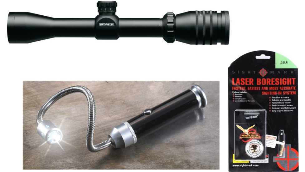 Redfield Battlezone TAC.22 2-7x34mm Rifle Scope, Matte TAC-MOA 118450 w/ Sightmark .22LR Boresight and Real Avid Magnetic Bore Light AVBR101-B