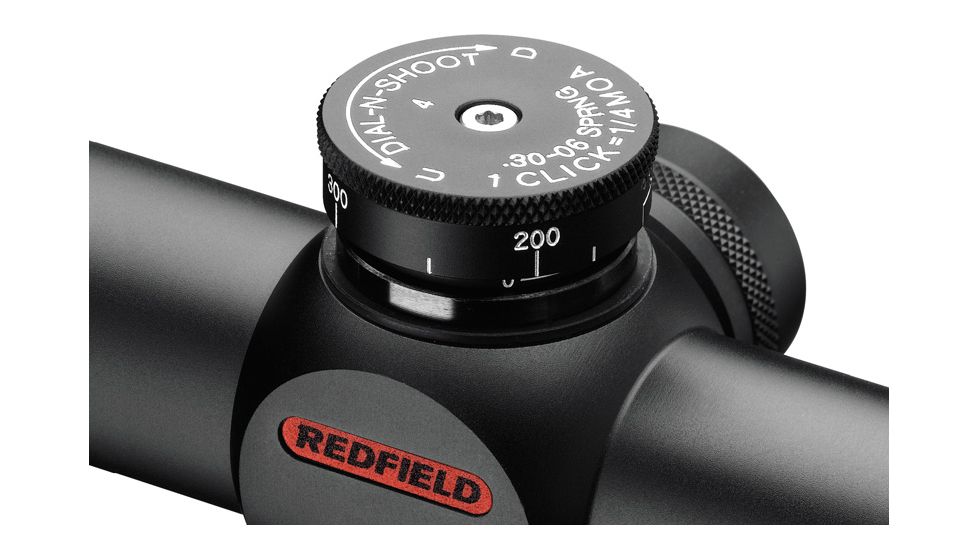 Redfield Revenge 3-9x42mm Dial-N-Shoot Rifle Scope, w/ 4 Plex Reticle,Matte Black 120461