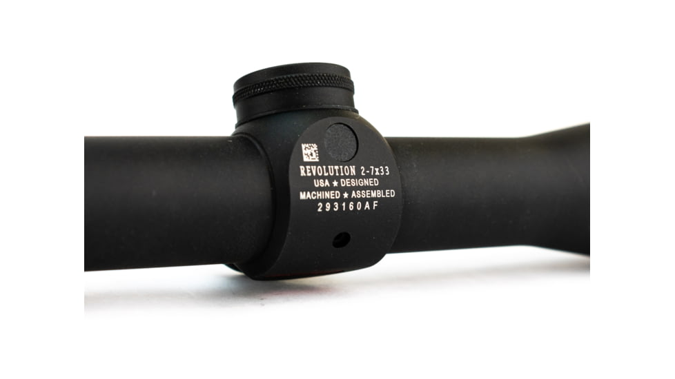 Redfield Revolution 2-7x33mm Rifle Scope, Matt Black, 4-Plex Reticle 67080
