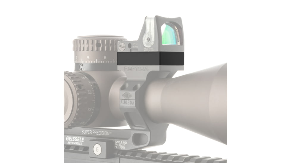 Reptilia ROF Riser for Trijicon RMR, 10mm, Type III Hardcoat Anodized, Black, 100-085