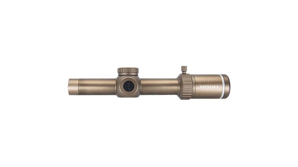 Riton Optics 3 Tactix 1-8x24mm Rifle Scope, 30mm Tube, Second Focal Plane, OT Illuminated, MOA, FDE, 3T18ASIFDE23