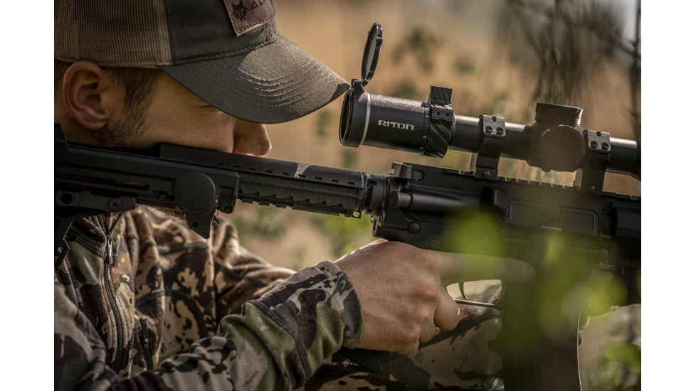 Riton Optics 5 Primal 2-12x44mm Rifle Scope, 30mm Tube, Second Focal Plane, PHD, MOA, Black, 5P212AS23