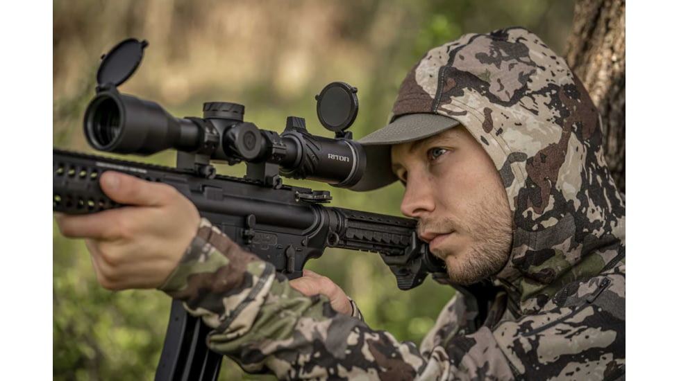 Riton Optics 5 Primal 2-12x44mm Rifle Scope, 30mm Tube, Second Focal Plane, PHD, MOA, Black, 5P212AS23