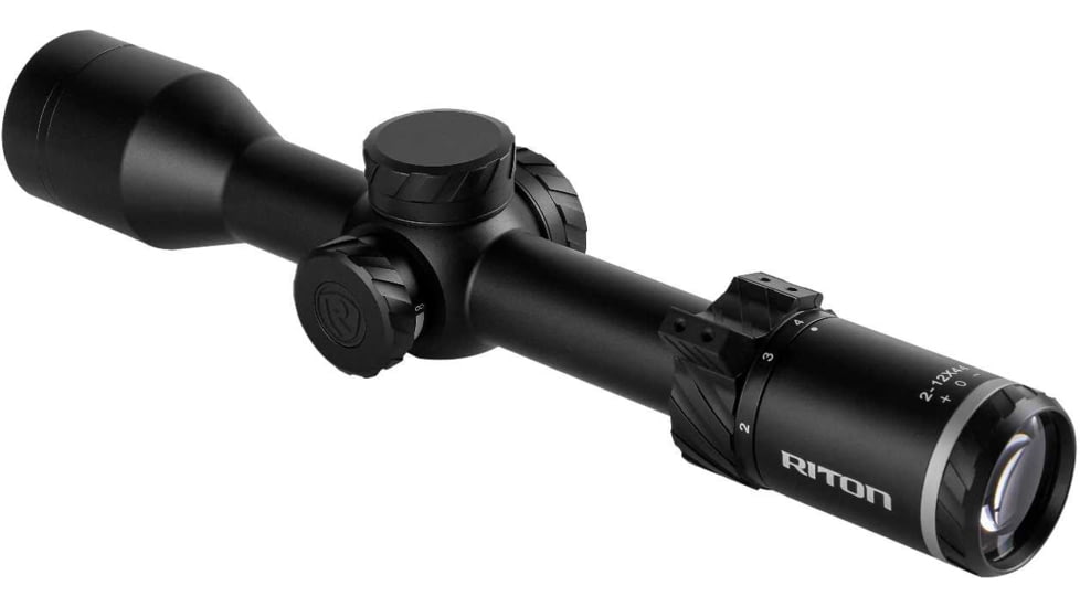 Riton Optics 5 Primal 2-12x44mm Rifle Scope, 30mm Tube, Second Focal Plane, PHD, MOA, Black, 5P212AS23