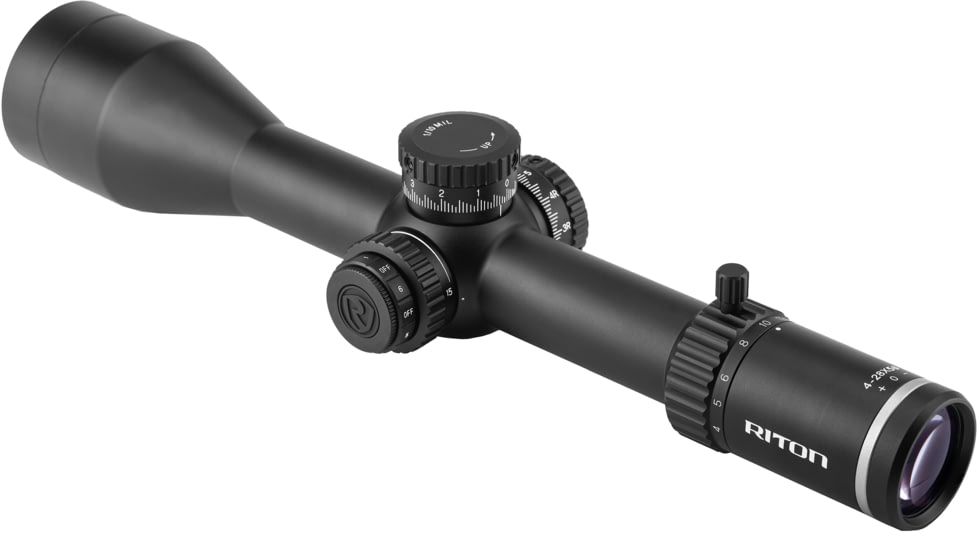 Riton Optics The 5 Conquer 4-28x56mm Rifle Scope, 1.34 inch Tube, MRAD, First Focal Plane, Black, 5C428LFI