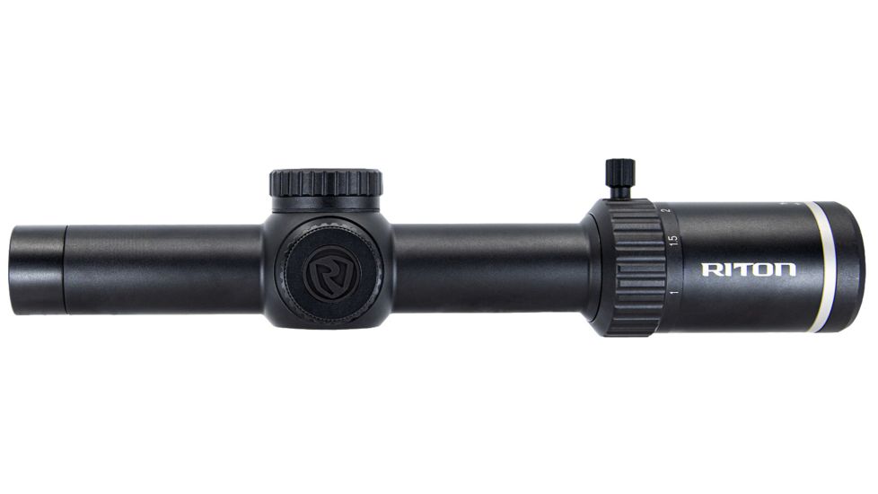 Riton Optics X3 Tactix Rifle Scope, 1-8x24mm, 30mm Tube, Second Focal Plane, OT Reticle, Anodized, Black, Red, 3T18ASI