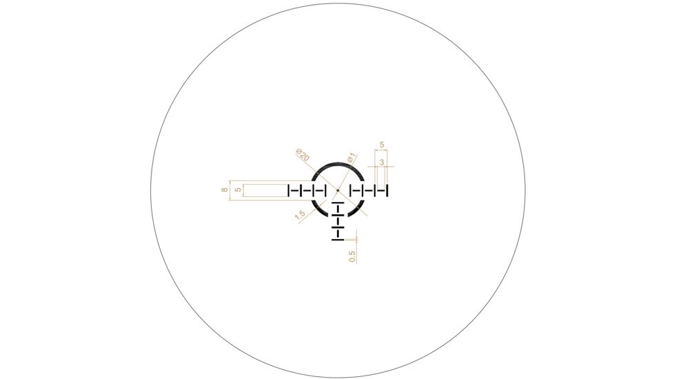 Riton Optics X3 Tactix Rifle Scope, 1-8x24mm, 30mm Tube, Second Focal Plane, OT Reticle, Anodized, Black, Red, 3T18ASI