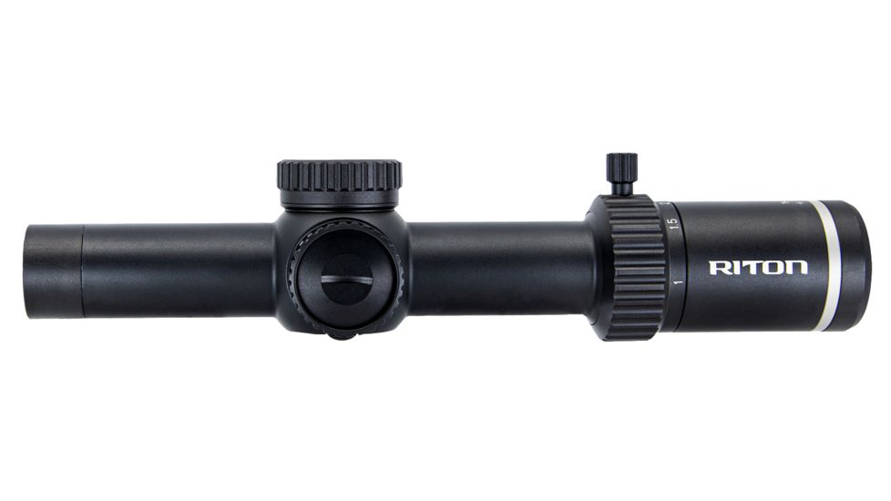 Riton Optics X5 Tactix Rifle Scope, 1-6x24mm, 30mm Tube, First Focal Plane, TF-1 Reticle, Anodized, Black, Red, 5T16AFI