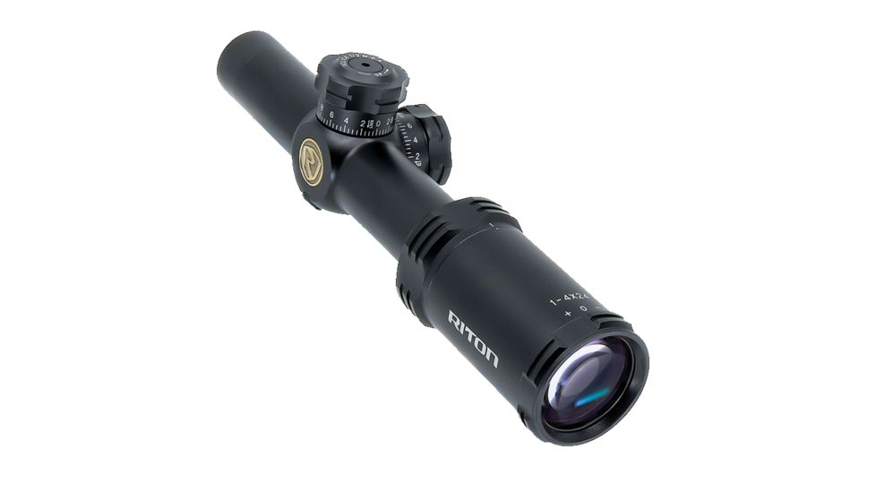 Riton RT-S Mod 3 GEN2 1-4x24 Rifle Scope, w/Riton Illuminated Bullet Drop Compensated Reticle, Black, 19962523465