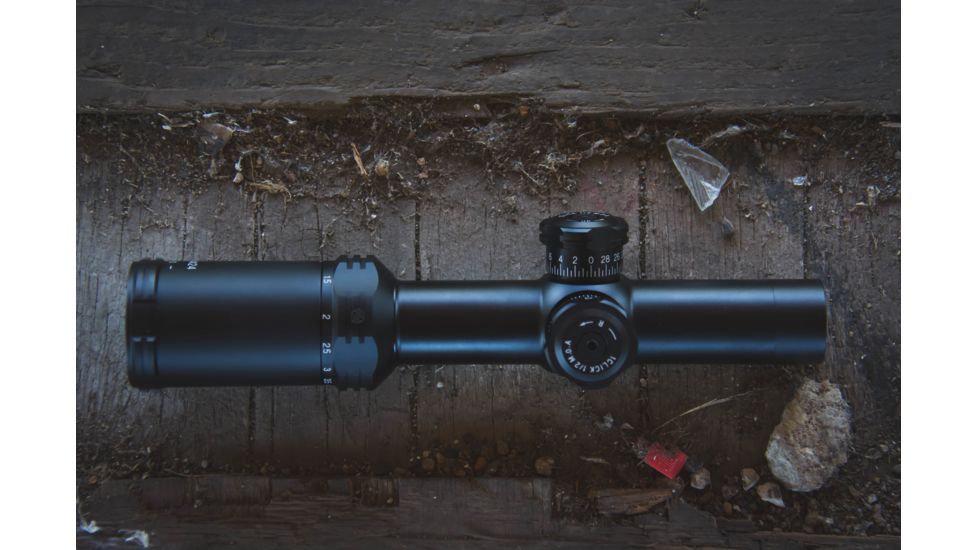 Riton RT-S Mod 3 GEN2 1-4x24 Rifle Scopes, w/Riton Bullet Drop Compensated Reticle for AR-15 platform, Black, 19962523366