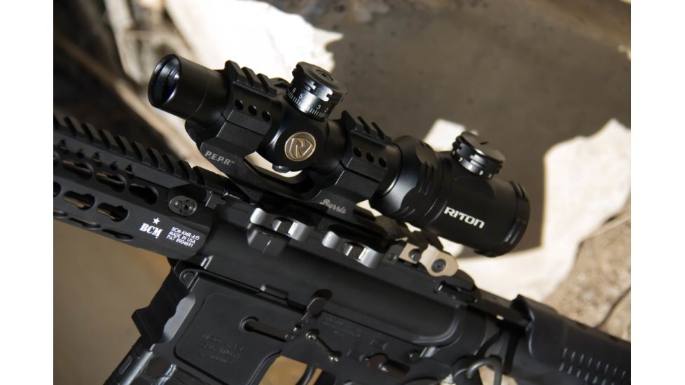 Riton RT-S Mod 3 GEN2 1-4x24 Rifle Scope, w/Riton Illuminated Bullet Drop Compensated Reticle, Black, 19962523465