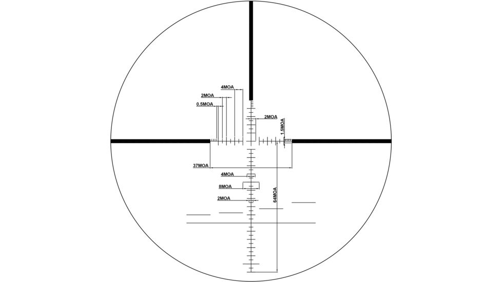 Riton RT-S Mod 5 GEN2 6-24x50 Rifle Scopes, w/Riton Center Crosshair Illuminated Ranging Reticle, First Focal Plane, Black, 19962523960