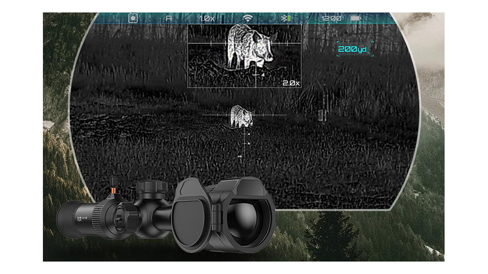 RIX Leap L6R 2.8-8.4x50mm 30mm Tube Thermal Imaging Rifle Scope, 50 Hz, 640x480, Black, RIX LEAP L6R