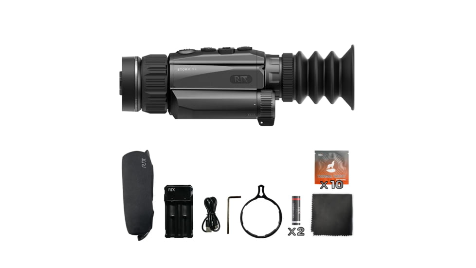 RIX STORM S6 35mm Thermal Imaging Rifle Scope, 50 Hz, 640x512, Black, RIX STORM S6