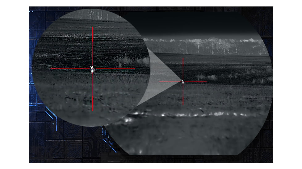 RIX Thermal Imaging Scope, 60mm Objective, 1-8X Magnification, 30mm Main Tube, Black