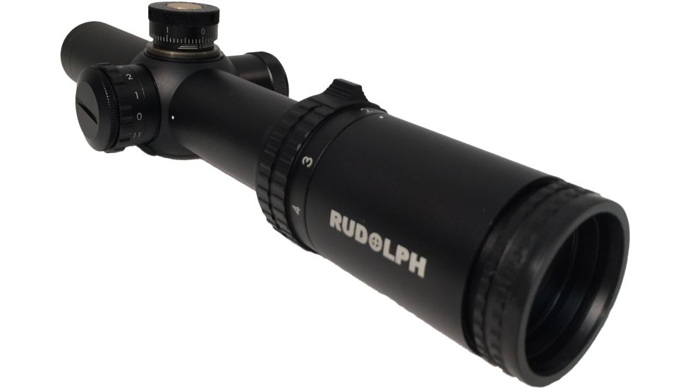 Rudolph Optics Tactical FFP T1 1-4x24 30mm Tube with T2 Reticle IR Black, T1-010424-T2-IR