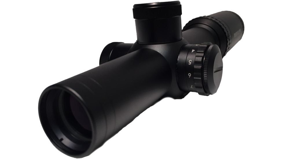 Rudolph Optics Tactical FFP T1 1-4x24 30mm Tube with T2 Reticle IR Black, T1-010424-T2-IR