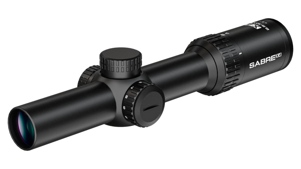 Sabre 1-4x24, 30mm Tube Rifle Scope, Second Focal Plane,  4 Dot Reticle, Matte Black, sad1424
