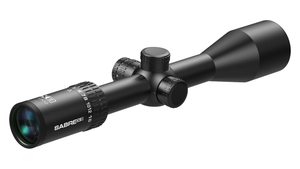 Sabre 2-16x50, 30mm Tube Rifle Scope, Second Focal Plane, 4 Dot Reticle, Matte Black, sao21650
