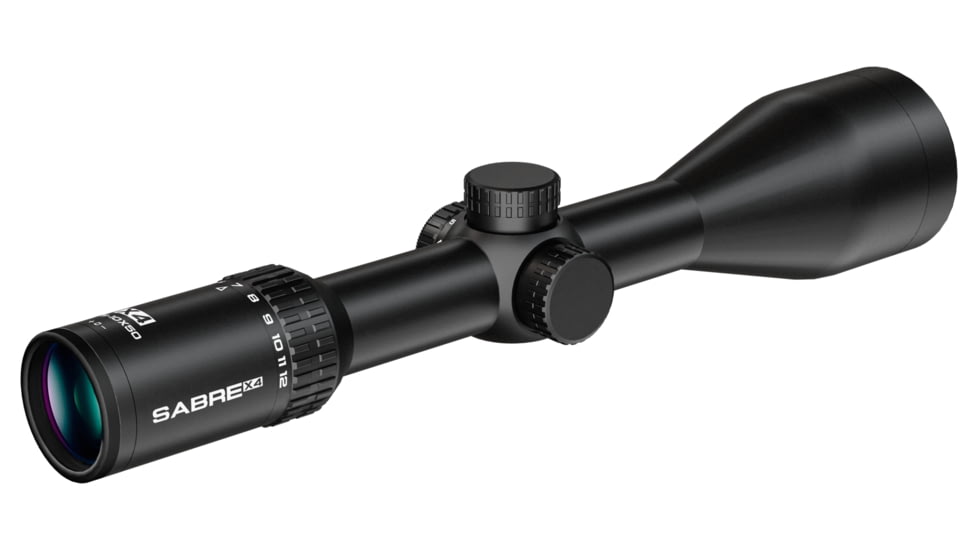 Sabre 3-12x56, 30mm Tube Rifle Scope, Second Focal Plane, 4 Dot Reticle, Matte Black, sad31256